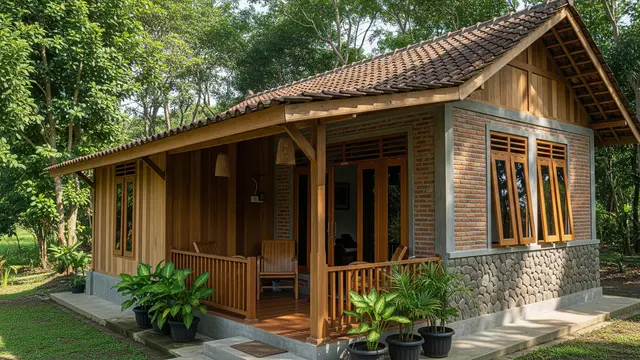 9 Rumah Desa Kombinasi Kayu dan Bata Estetik Cocok untuk Masa Pensiun Nyaman