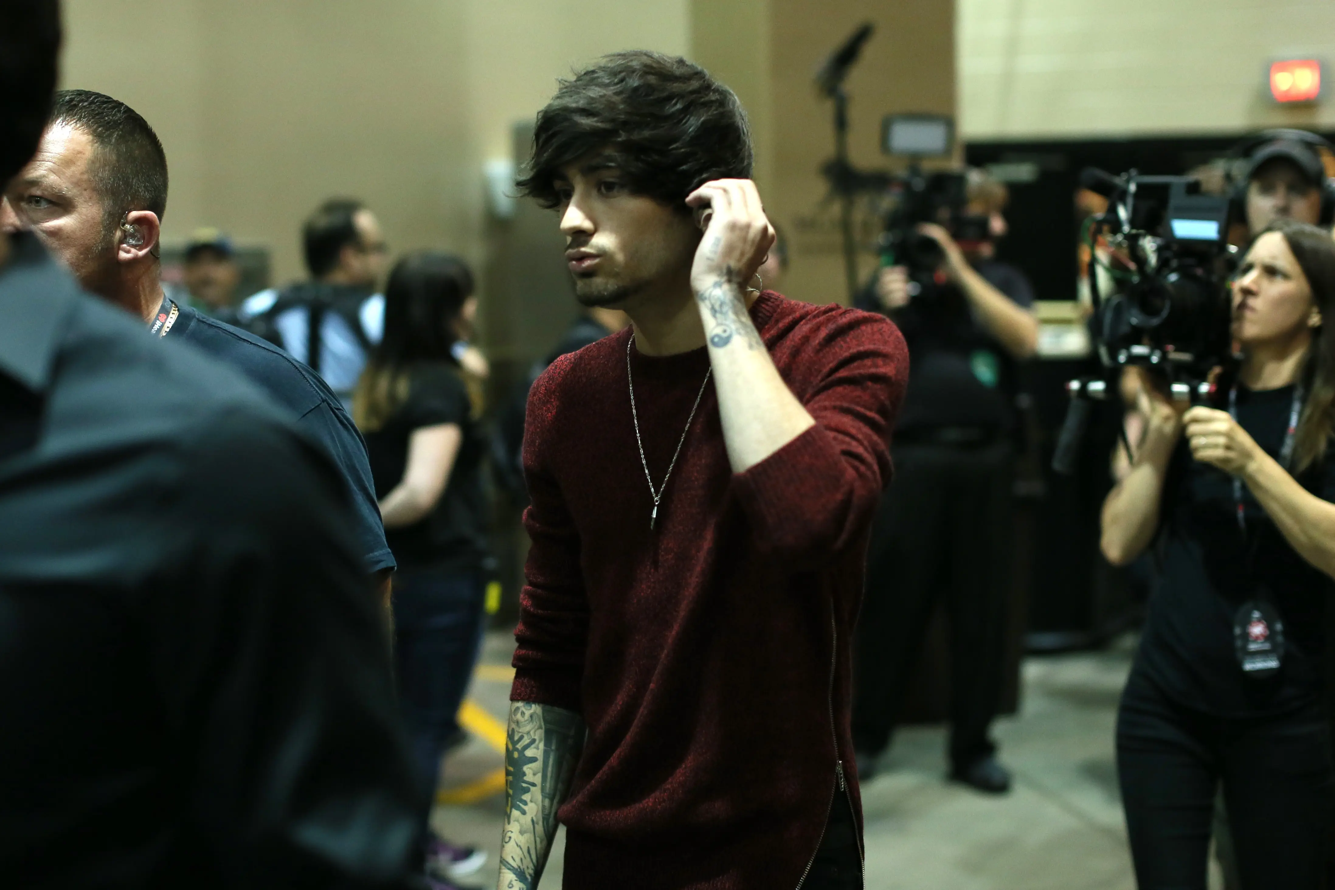 Rambut Zayn Malik. (AFP/MARK DAVIS/GETTY IMAGES NORTH AMERICA)