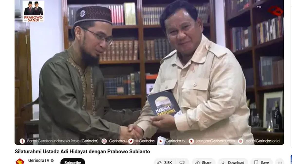 Penelusuran klaim foto Ustaz Adi Hidayat resmi menggantikan Gus Miftah sebagai Utusan Khusus Presiden