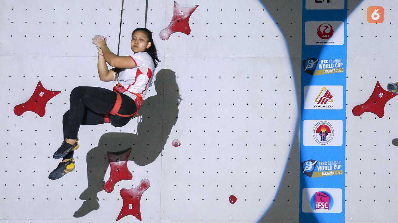 Foto: Indonesia Berjaya di Kejuaraan Dunia Panjat Tebing 2023 Seri Jakarta, Raharjati Nursyamsa Catatkan Waktu Tercepat Nomor Putra