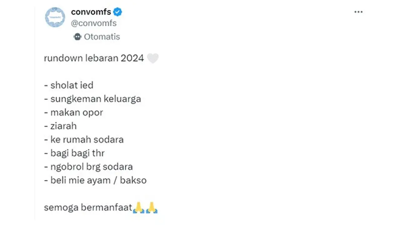 6 Rundown Lebaran 2024 ala Netizen Ini Relate Banget, Makan Opor Tak Terlewatkan
