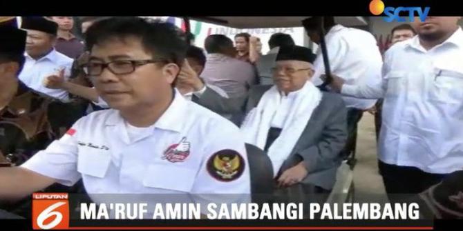 Ma'ruf Amin Resmikan Posko TKN di Jakabaring Palembang