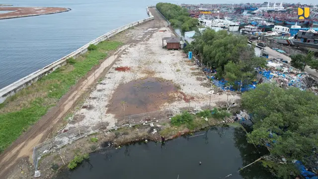 Kementerian Pekerjaan Umum (Kementerian PU) melalui Direktorat Jenderal Sumber Daya Alam (SDA) telah menyiapkan pembangunan tanggul di pesisir Teluk Jakarta Tahap 7. (Foto: Kementerian PU)
