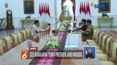 CEO Bukalapak Achmad Zaky temui Presiden Jokowi minta maaf atas cuitan di media sosial tentang research and development (R&D).