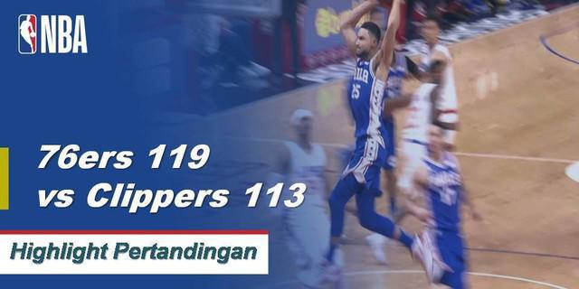 Cuplikan Hasil Pertandingan NBA : 76ers 119 vs Clippers 113