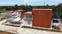 Penampakan dari udara Gedung Perpustakaan Daerah Batanghari, Jambi, yang baru diresmikan Kamis (7/7/2022). (Liputan6.com/ ist)