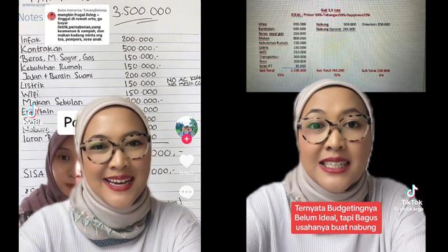Usai Jadi Pembahasan Viral di TikTok, Seorang Financial Planner Turut Membedah Soal Frugal Living yang Dijalani Endah. (Sumber: TikTok @ghita.arga)