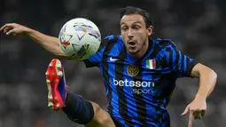 Inter membuka skor melalui gol cepat Matteo Darmian. (AP Photo/Luca Bruno)