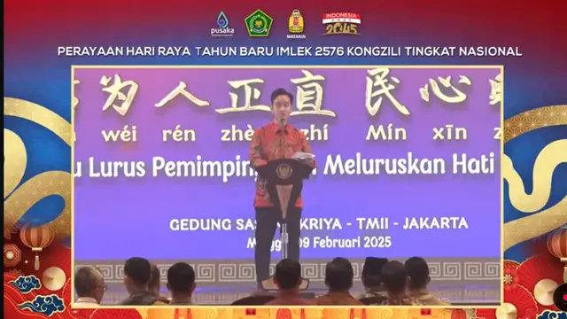 Wapres Gibran Rakabuming Raka menghadiri Perayaan Hari Raya Tahun Baru Imlek Nasional mewakili Presiden Prabowo Subianto.