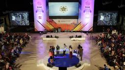 Suasana acara Emtek Goes To Campus di Graha Sabha Pramana, UGM, Yogyakarta, 3 November 2016. (Bola.com/Arief Bagus)