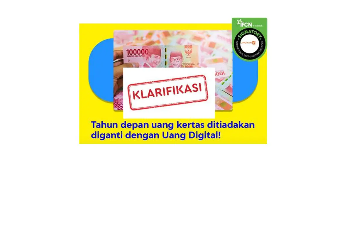 Cek fakta uang rupiah kertas ditiadakan