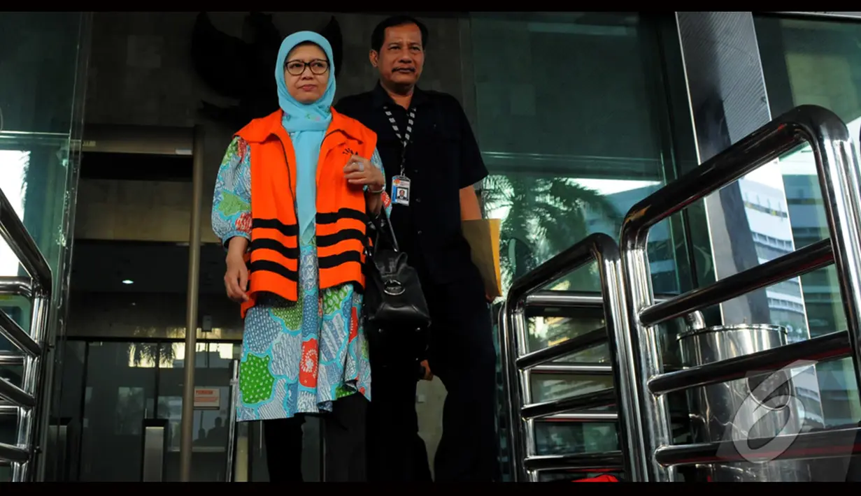 KPK memanggil Chairun Nisa sebagai saksi untuk tersangka Suryadharma Ali, Jakarta, Rabu (13/8/2014) (Liputan6.com/Faisal R Syam)