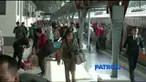 Stasiun Pasar Senen masih ramai pemudik meski lebaran sudah sepekan berlalu.