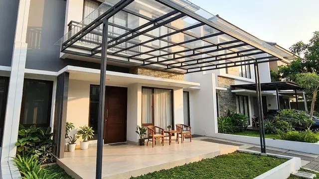 Model Kanopi Depan Rumah Tanpa Mengurangi Cahaya ke Teras/AI Generated