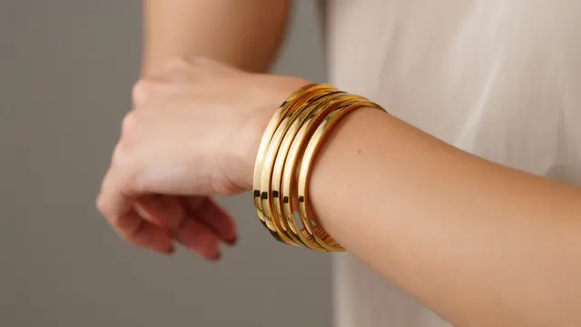 Gelang Emas 20 Gram 24 Karat Model Bangle/AI