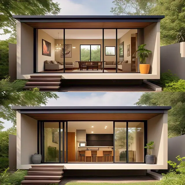 Desain Rumah 6x10 Memanjang ke Samping