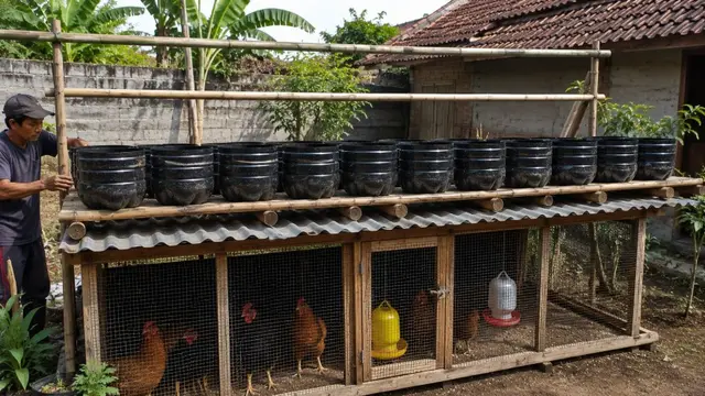 Cara Membuat Kebun Sayur di Atas Kandang Ayam