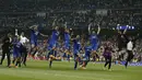 Pemain Juventus merayakan keberhasilan melaju ke final Liga Champions. (AP/Andres Kudacki)