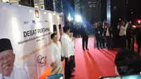 Jokowi-Ma'ruf tiba di lokasi debat perdana di Hotel Bidakara, Jakarta (Liputan6.com)