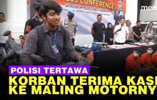 VIDEO: Kocak! Korban Terima Kasih ke Maling Motor, Alasannya Bikin Polisi Terbahak