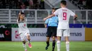 Pemain Timnas Indonesia U-20, Riski Afrisal (kiri) melakukan selebrasi setelah mencetak gol kedua timnya ke gawang Timor Leste pada laga Grup F Kualifikasi Piala Asia U-20 2025 di Stadion Madya, Senayan, Jakarta, Jumat (27/09/2024). (Bola.com/Bagaskara Lazuardi)