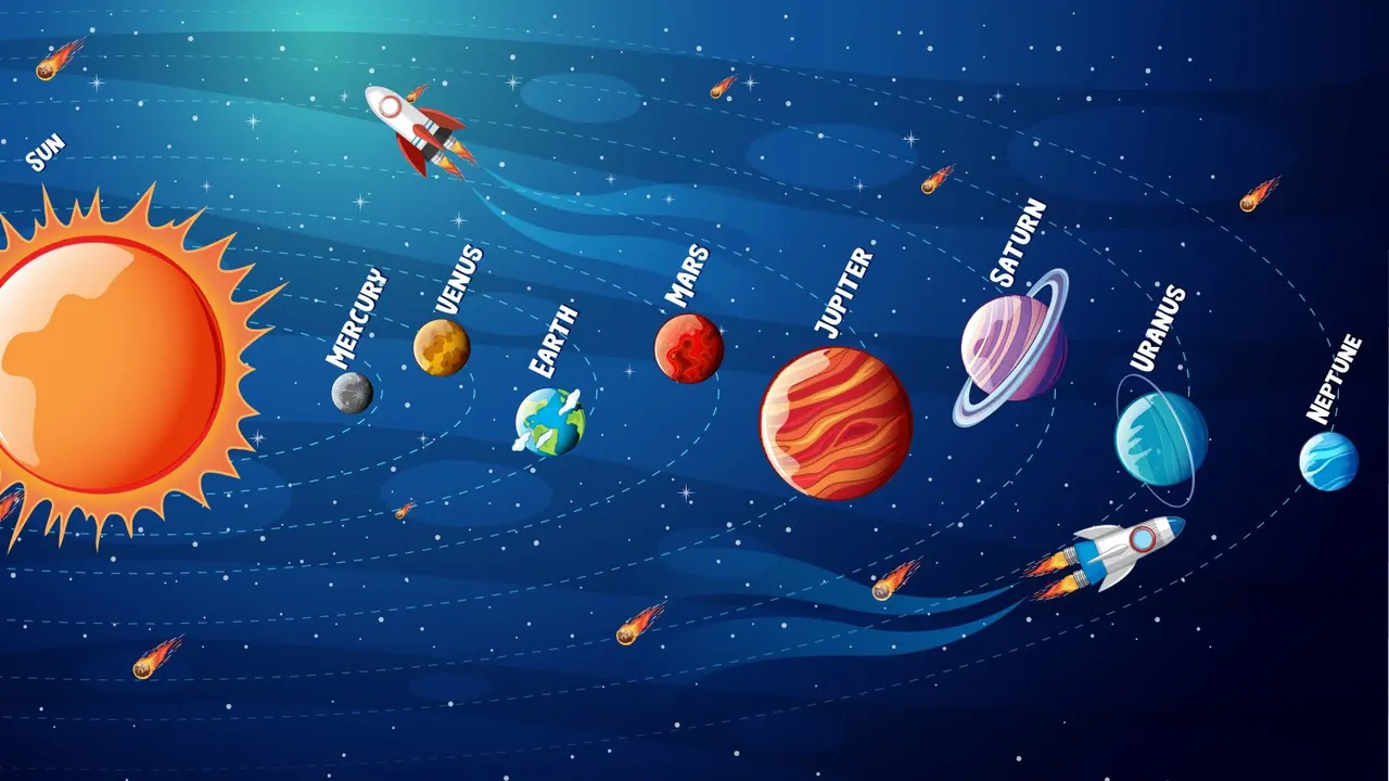 Ilustrasi tata surya, planet