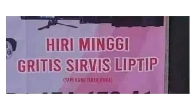 6 Spanduk Jualan Pulsa hingga Service Komputer Huruf Vokalnya I Semua Ini Kocak