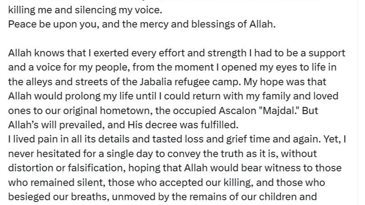Anas Al-Sharif Jurnalis Al-Jazeera tewas