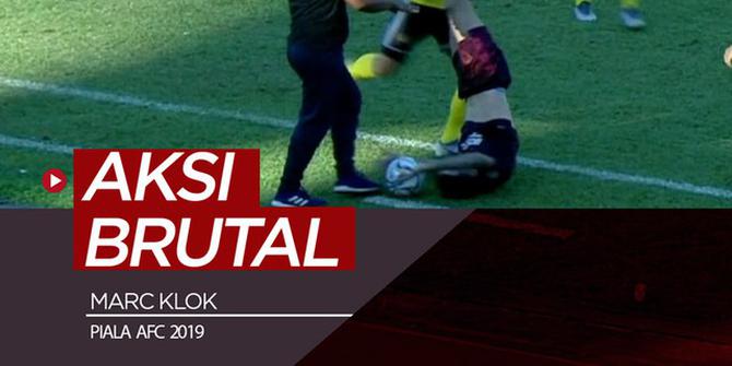 VIDEO: Pemain PSM Marc Klok Ditendang Brutal di Piala AFC