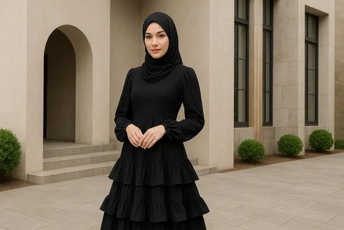 Inspirasi Dress Hitam Berlayer yang Bikin Penampilan Makin Anggun dan Elegan