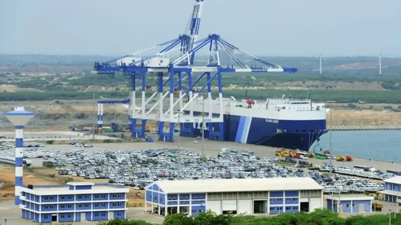 Pelabuhan Hambantota di Sri Lanka. (AFP)