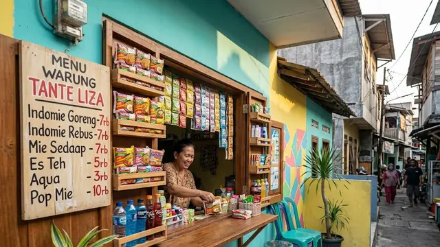 Warung Mini dengan Jendela Transaksi