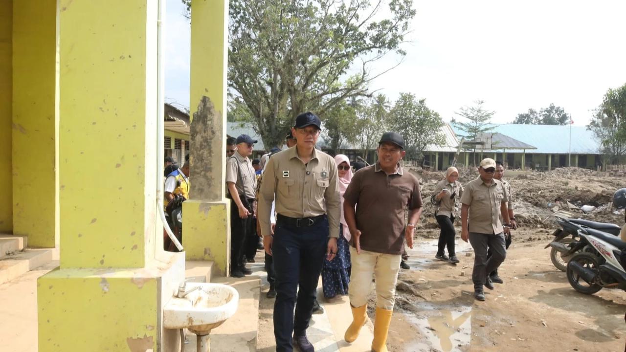AHY Tinjau Pemulihan Hunian Pendidikan dan Layanan Kesehatan di Aceh Tamiang