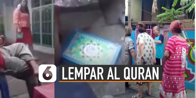 VIDEO: Viral Wanita Lempar Kitab Suci Al Quran