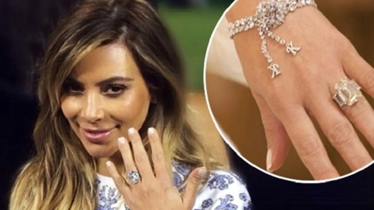 Cincin pertunangan Kim Kardashian dengan Kanye West menjadi incaran perampok. (Pinterest)
