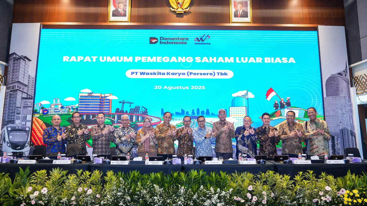 PT Waskita Karya (Persero) Tbk (WSKT) telah menggelar Rapat Umum Pemegang Saham Luar Biasa (RUPSLB) pada Rabu, 20 Agustus 2025. (Foto: Waskita Karya)