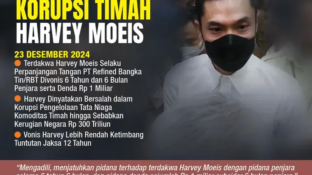 Infografis Vonis Terdakwa Korupsi Timah Harvey Moeis. (Liputan6.com/Gotri/Abdillah)