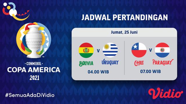 Link Live Streaming Copa America 2021 di Vidio Jumat 25 Juni