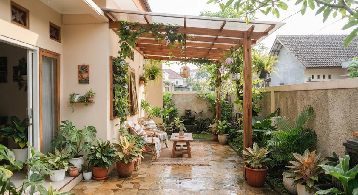 13 Trik Memanfaatkan Lahan Samping Rumah untuk Tempat Santai, Hadirkan Suasana Sejuk