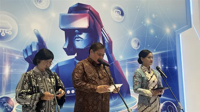 Gubernur BI Destry dalam konferensi pers FEKDI X IFSE 2026 di Senayan, Jakarta, Kamis (24/9/2026). (Liputan6.com/Immanuel C)