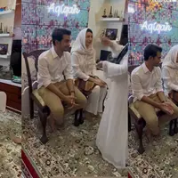 Tyas Mirasih dan Tengku Tezi resmi menikah pada Minggu (20/8/2023). Belum lama ini, pasangan yang tengah berbahagia itu menjalani tradisi Tepok Tepung Tawar ala Melayu. Berikut beberapa potretnya Tyas dan suami menjalani tradisi setelah nikah. [Instagram/tengkutezi]