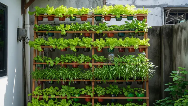 Kebun Sayur Rak Vertikal