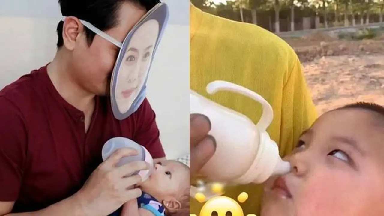 7 Potret Kocak Orangtua Beri Dot Kepada Bayi Ini Bikin Geleng Kepala