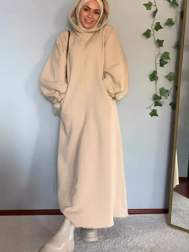 Gamis Hoodie atau Gamis Sporty Look