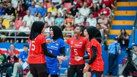 Timnas voli putri Indonesia menempati peringkat ketiga SEA V League 2023 pekan pertama setelah mengandaskan Filipina 3-0 (25-20, 25-17, 25-21)&nbsp; di Vinh Phuc Stadium, Vietnam, Minggu, 6 Agustus malam WIB. (foto: SEA V-League)