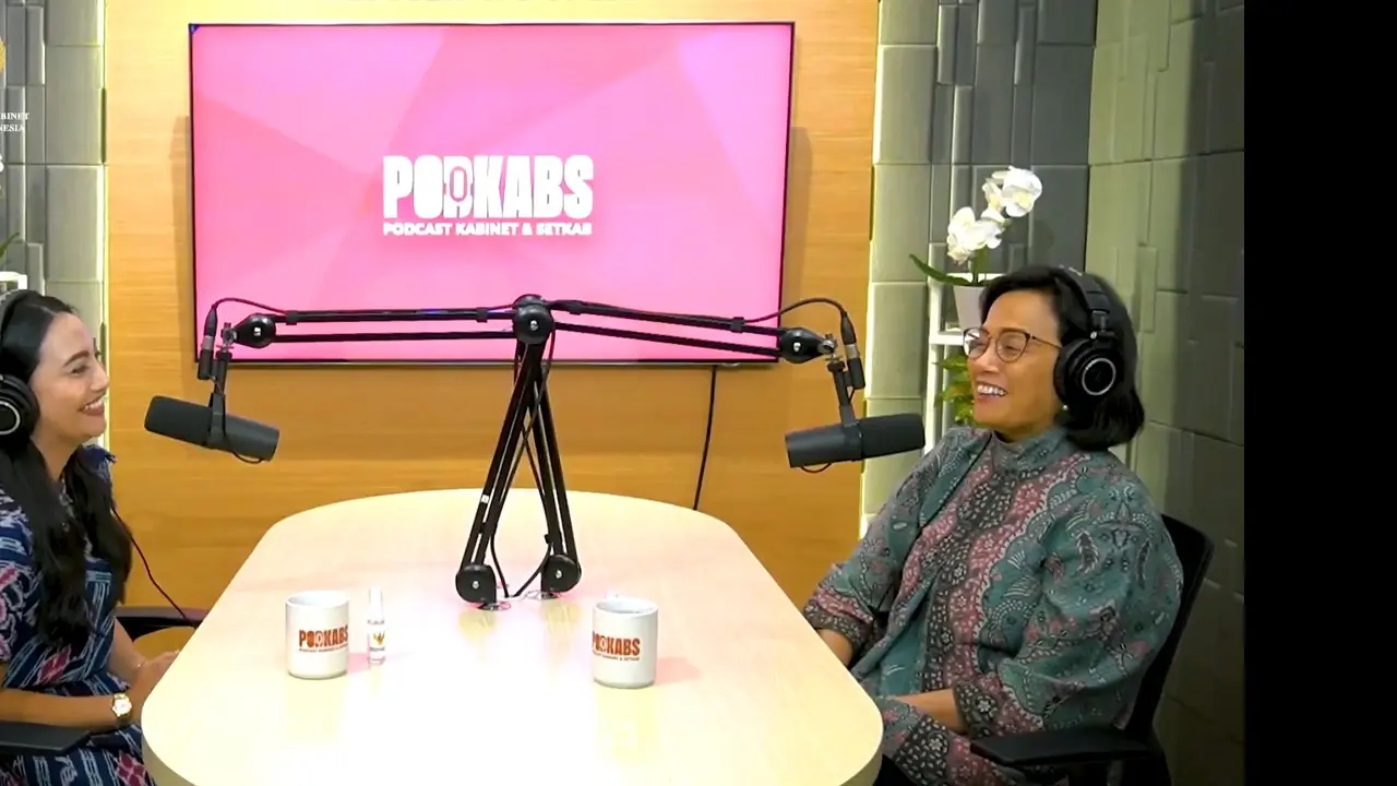 Menteri Keuangan Sri Mulyani Indrawati dalam Podcast Sekretariat Kabinet dengan judul Ngobrol Seru Bareng Sri Mulyani: Pemerintahan Bukanlah Tembok.