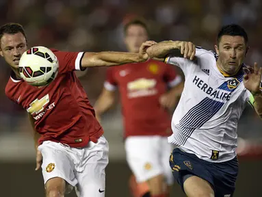Manchester United tampil gemilang dengan mencukur LA Galaxy 7-0 pada laga persahabatan di Rose Bowl, Kalifornia, (23/7/2014). (REUTERS/Kelvin Kuo-USA TODAY Sports)