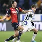 Inter Milan yang bertindak sebagai tamu lebih menguasai jalannnya pertandingan. Nicolo Barella dan kawan-kawan mencatat penguasaan bola mencapai 72 persen dan terus mengurung pertahanan Genoa. (LaPresse via AP/Tano Pecoraro)