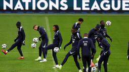 Les Bleus akan menjamu Israel pada matchday 5 UEFA Nations League A 2024/2025 Grup 2 di Stade de France. (FRANCK FIFE/AFP)