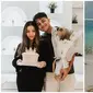 Potret Terbaru Adzana Bing Slamet Kini Jadi Ibu Dua Anak. (Sumber: Instagram/rizkyalatas dan Instagram/adzanabs)